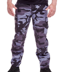 Calça Camuflada Urbana Cinza - Rip Stop com 6 Bolsos