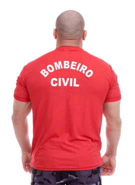 Camiseta Vermelha - Bombeiro Civil | Dry Fit (MOCKADO)